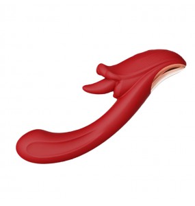 MizzZee - Angel's Kiss Licking Heating Vibrator (Chargeable - Red)